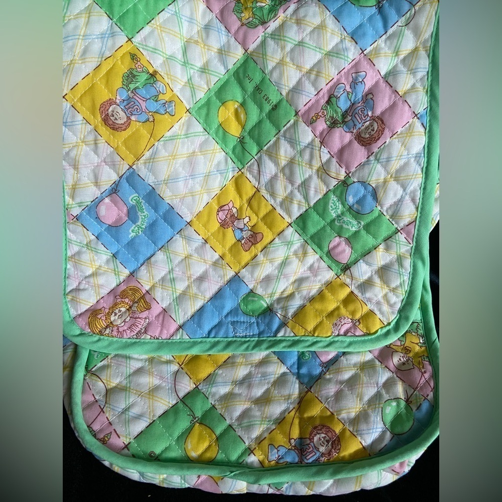 Vintage 1983 Cabbage Patch Kids Coleco Doll Quilted Diaper Bag Purse EUC - Picture 2 of 8